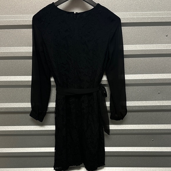 Talbots Petites Women’s Long Sleeve Sheer‎ Lace Sheath Dress Size 2P Whimsigoth - Picture 6 of 9